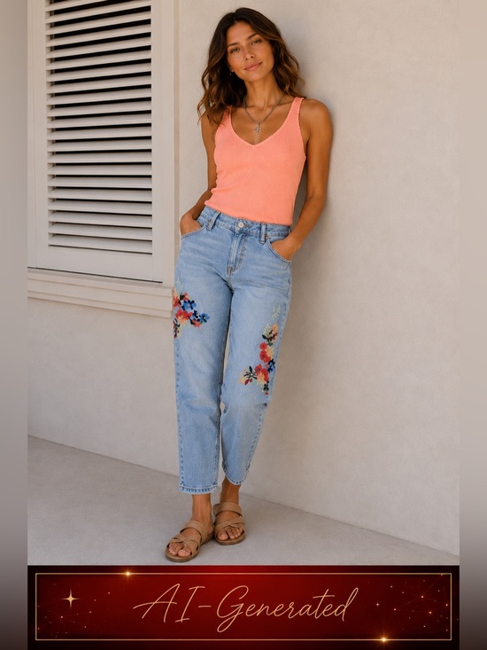 Pilcro and the Letterpress Denim - Pilcro and the Letterpress Anthropology Light Blue Floral Embroidered Jeans